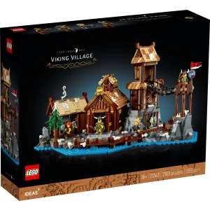 LEGO Ideas set 21343 box featuring Viking Village