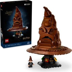 LEGO Harry Potter set 76429 showing box featuring talking sorting hat model