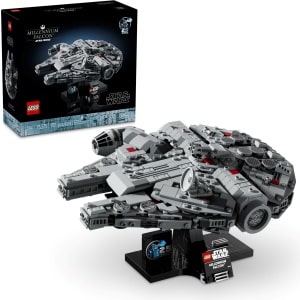 LEGO 75375 Star Wars Millennium Falcon box and built set