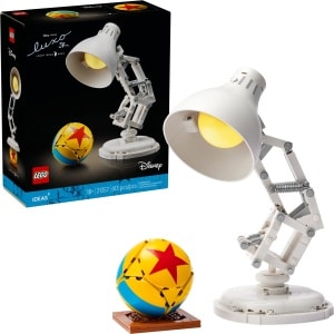 LEGO 21357 Disney Pixar Luxo Jr. box and built set