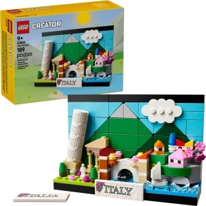 LEGO 40818 Creator Italy Postcard box and built set
