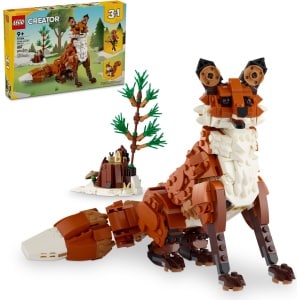 LEGO 31154 Creator Forest Animals Red Fox box and set built as a fox
