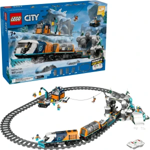 LEGO 60470 City Explorers' Arctic Polar Express Train box and built set
