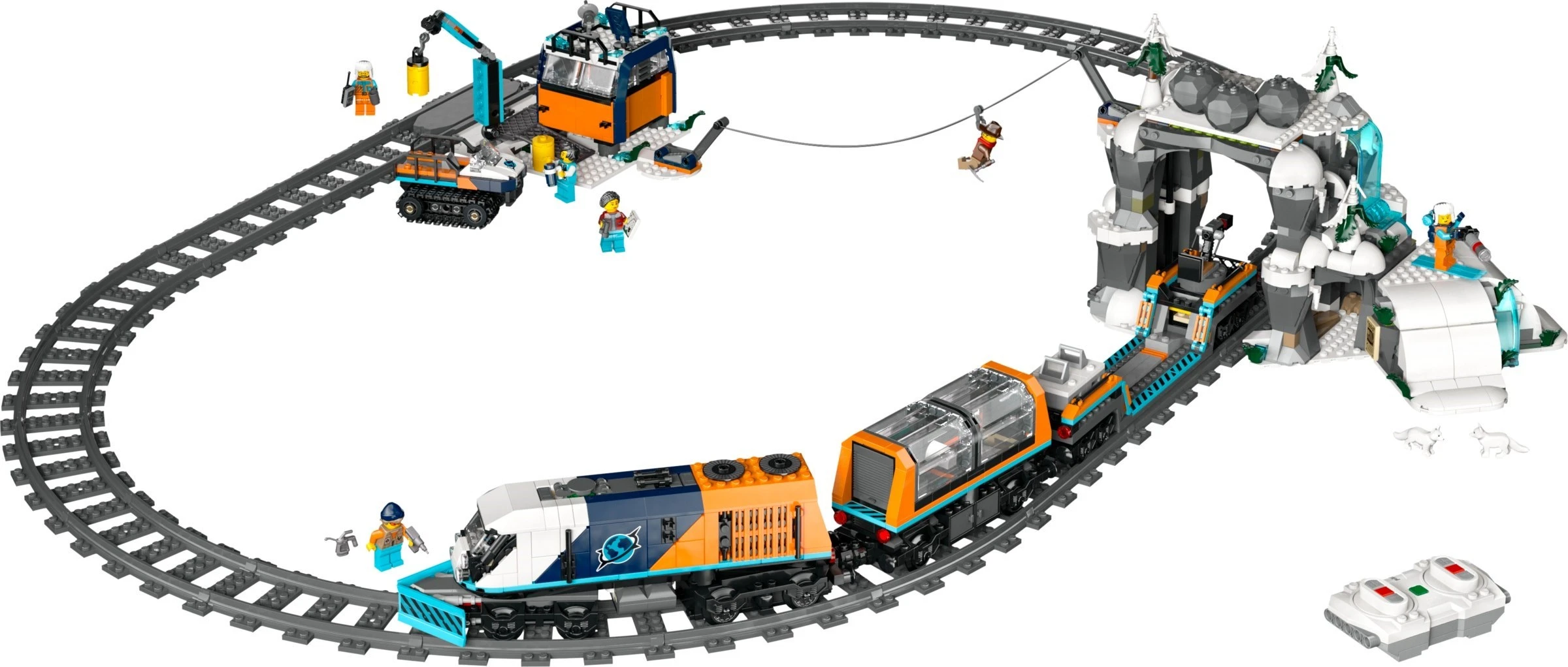 LEGO 60470 City Explorers' Arctic Polar Express Train built set