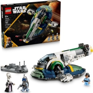 LEGO 75433 Star Wars Jango Fett's Starship box and built set