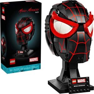 LEGO 76329 Marvel Miles Morales' Mask box and built set