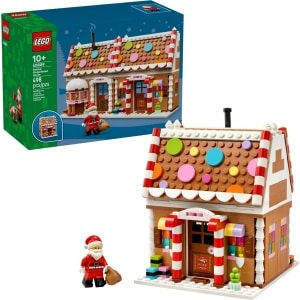 LEGO 40809 Seasonal Festive Gingerbread House box and built set