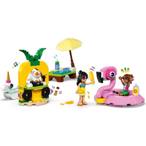 LEGO 42658 Friends Unicorn & Flamingo Pool Party built set