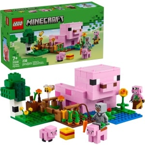 LEGO 21268 Minecraft The Baby Pig House box and built set