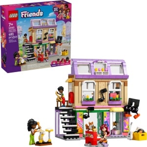 LEGO 42653 Friends Music Shop & Apartment box and built set