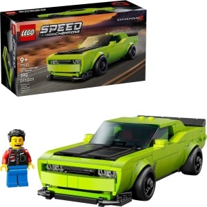 LEGO 77237 Speed Champions Dodge Challenger SRT Hellcat box and built set