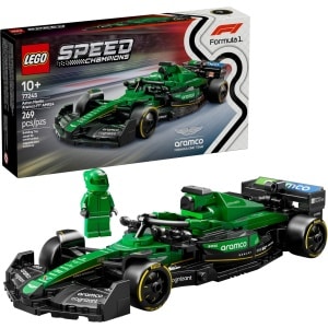 LEGO 77245 Speed Champions Aston Martin Aramco F1 AMR24 box and built set