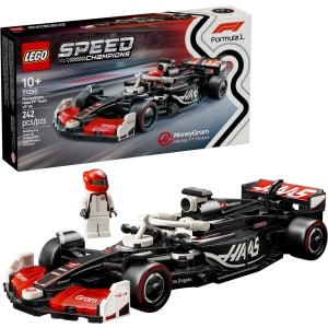 LEGO 77250 Speed Champions MoneyGram Haas F1 Team VF-24 box and built set