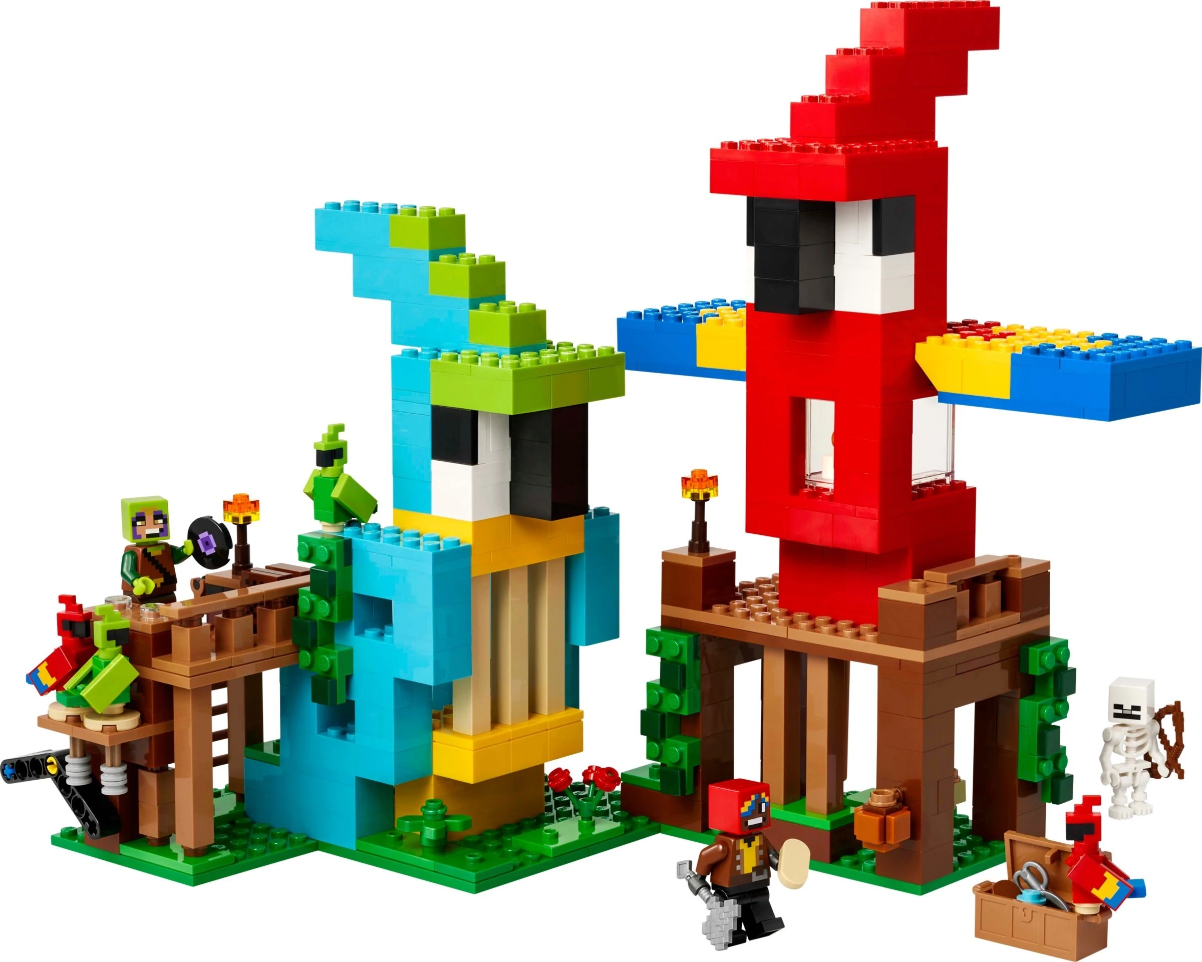 LEGO 21282 Minecraft The Parrot Houses built set