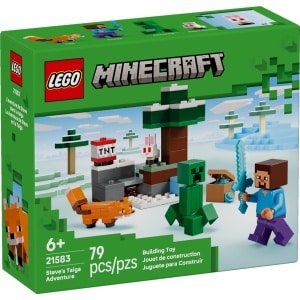 LEGO 21583 Minecraft Steve's Taiga Adventure box