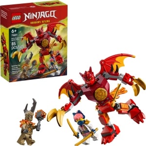 LEGO 71851 NINJAGO Kai's Dragon Mech Battle Pack box and built set
