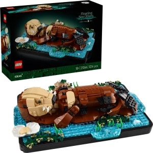 LEGO 21366 Ideas Floating Sea Otters box and built set