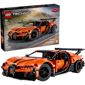 LEGO 42222 Technic Bugatti Chiron Pur Sport box and built set