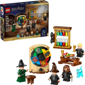 LEGO 76460 Harry Potter Hogwarts Castle: Sorting Hat Ceremony box and built set